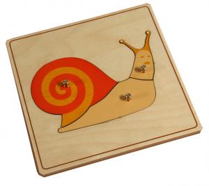 5.03.1 Snail Puzzle and Control Card E & O Montessori Materials