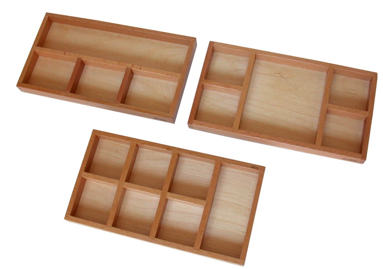 Wooden Sorting Trays - Set of 3