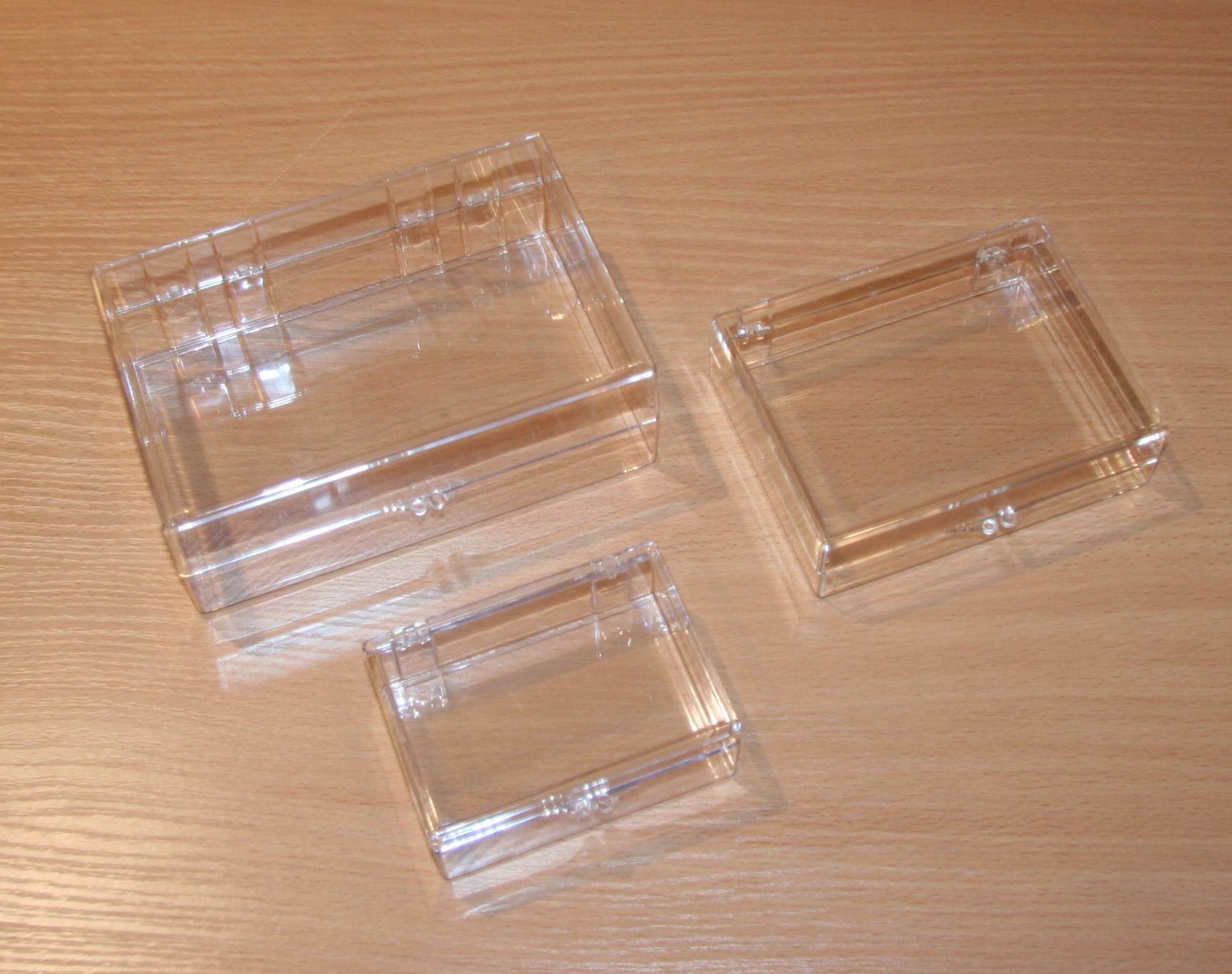 Clear Plastic Box - 4 Square X 2 Tall - 6 Boxes Algeria