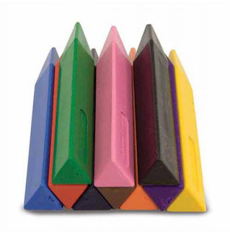  School Smart Triangular Crayons, Set of 16 : Learning:  Supplies