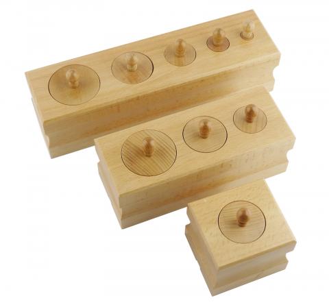 Toddler Cylinder Blocks – Set of 3 | E&O Montessori