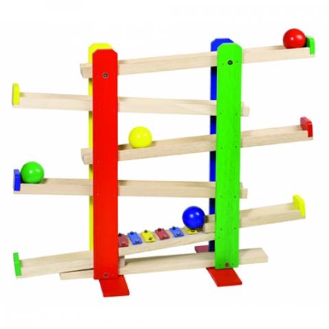 Wooden Ball Tracker With Xylophone 