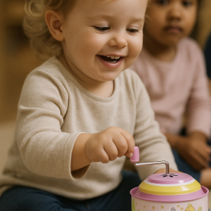 Montessori toddler using art and craft materials at home for creativity and fine motor skill