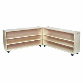 Adjustable 2 Shelf Hinged Units: Low & Narrow front open