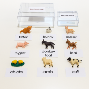 Montessori Baby Farm Animals Set  Montessori Baby Farm Animals